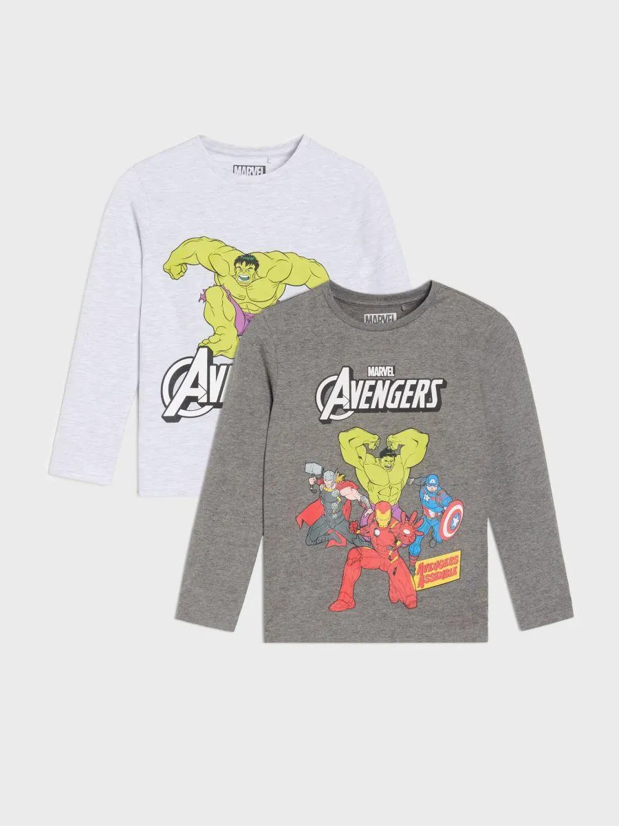 Set 2 tricouri cu mâneci lungi Avengers