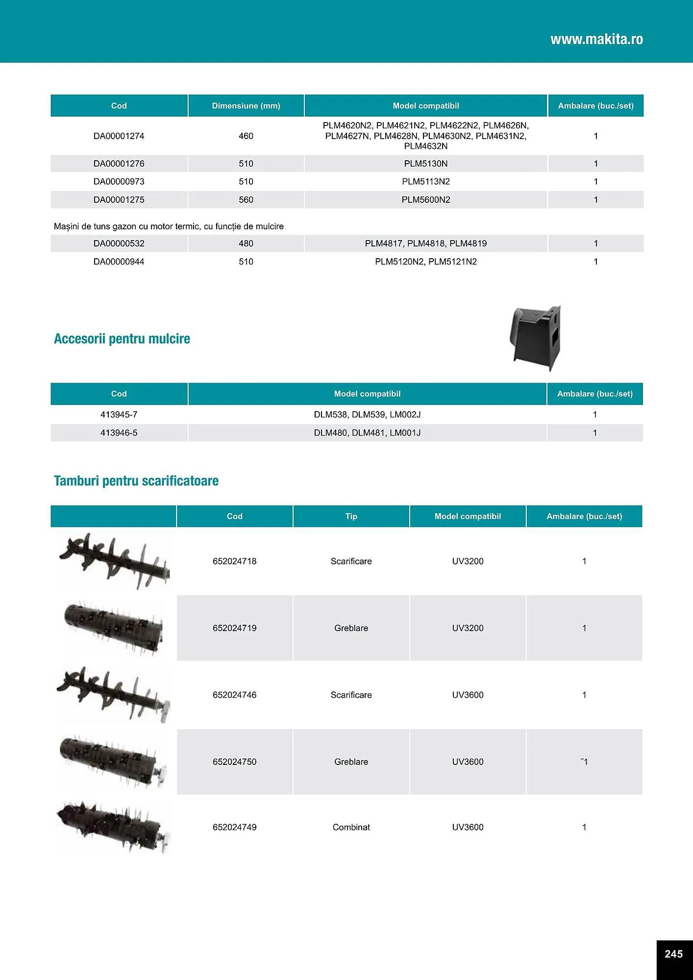 Catalog Makita catalog de la 27 iulie până la 31 decembrie 2023 - Revista Pagina 245