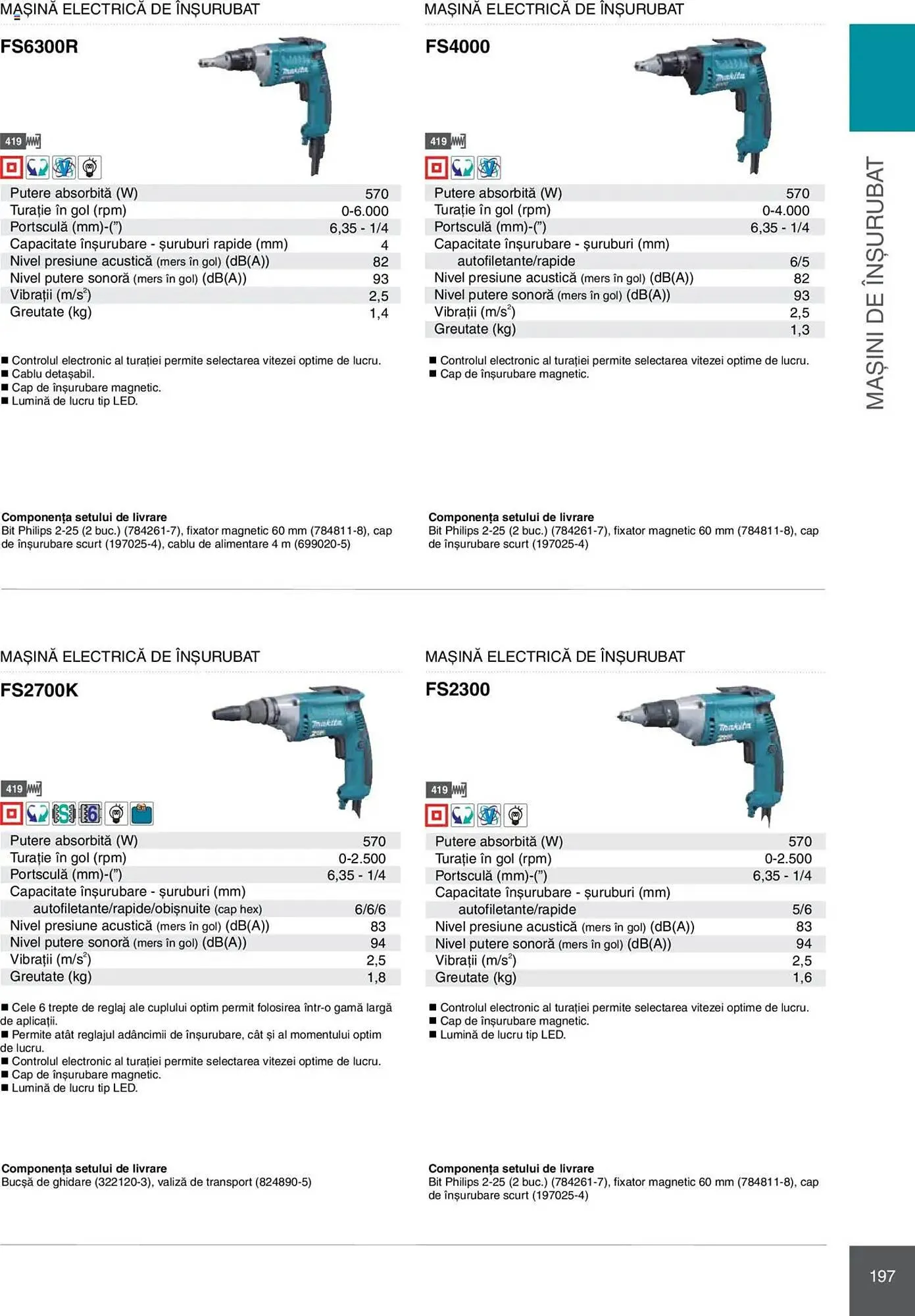 Catalog Catalog Makita de la 8 ianuarie până la 31 decembrie 2025 - Revista Pagina 197