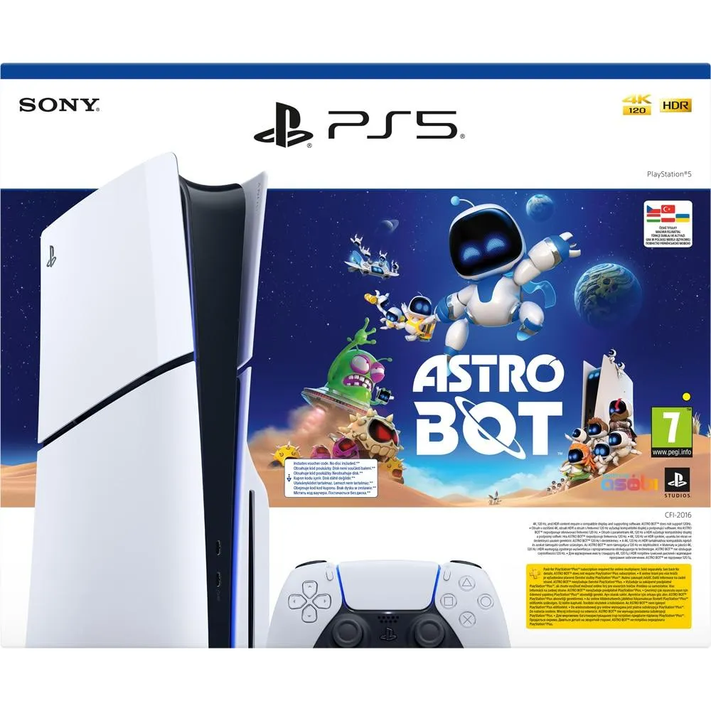Consola PlayStation 5 Slim (PS5) 1TB, Astro Bot Bundle, White