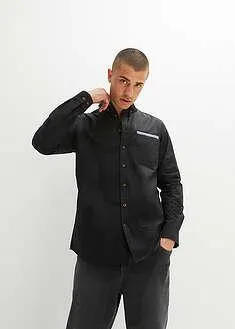 Cămaşă twill cu mâneci lungi