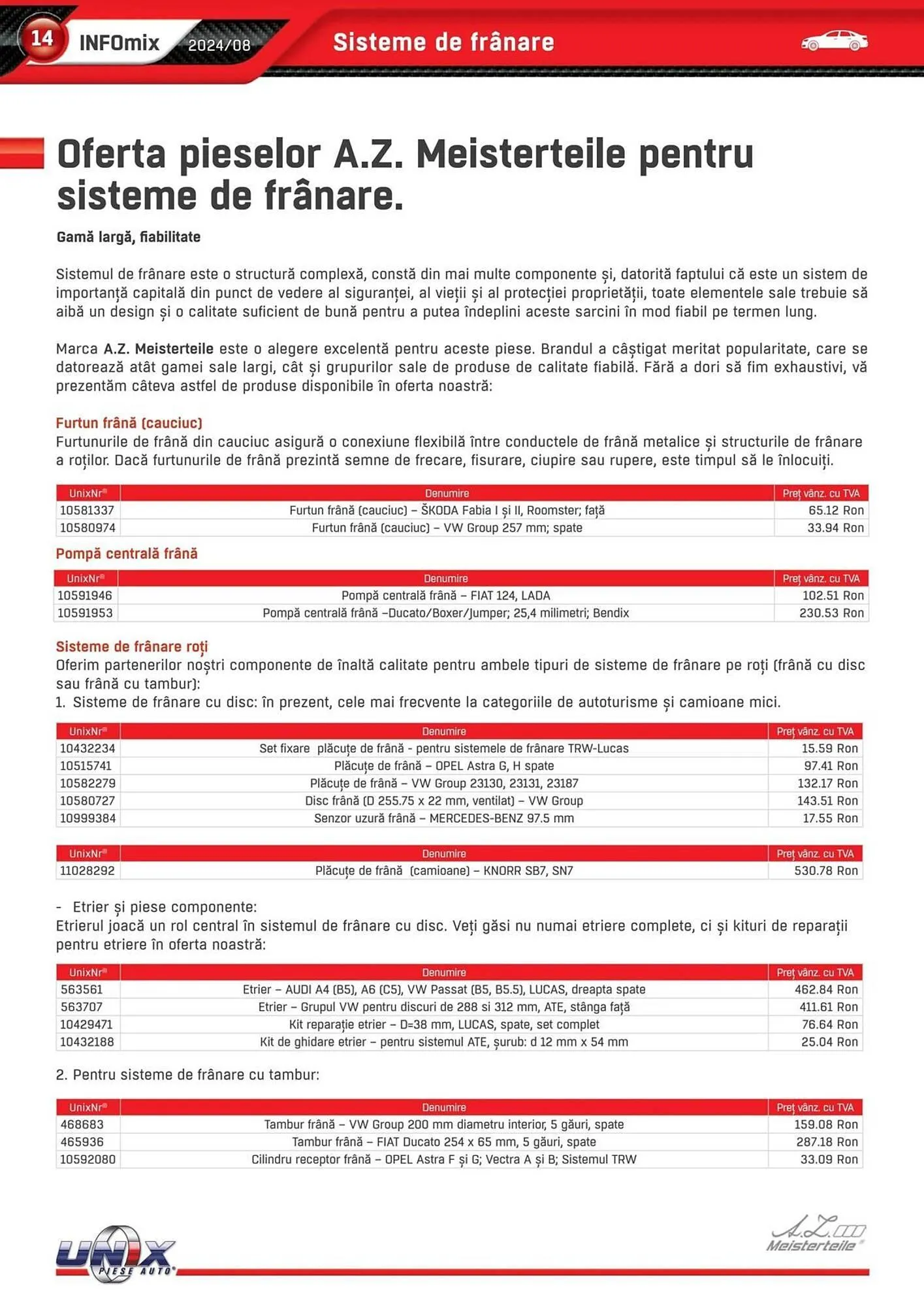 Catalog Catalog UNIX Auto de la 12 august până la 31 august 2024 - Revista Pagina 14