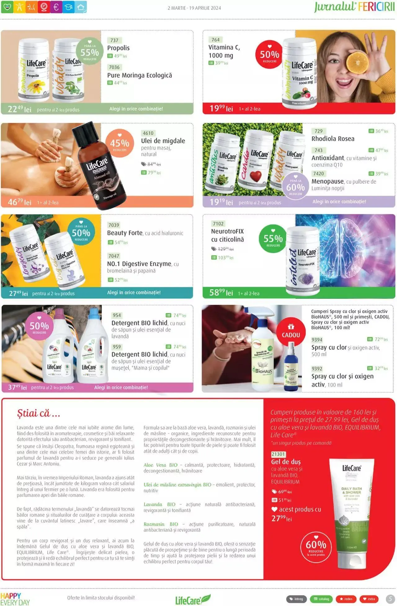 Catalog Life Care catalog - Jurnalul Fericirii Martie/Aprilie de la 2 martie până la 19 aprilie 2024 - Revista Pagina 5