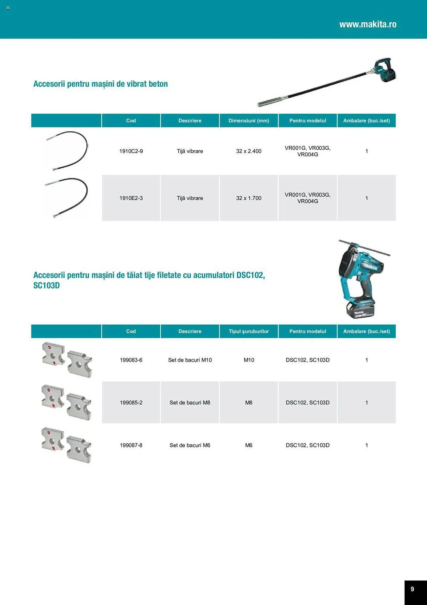 Catalog Сatalog Makita de la 25 martie până la 31 decembrie 2024 - Revista Pagina 9