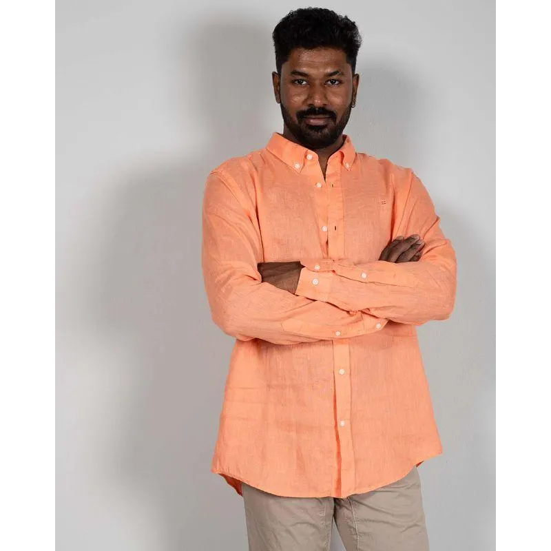 Camasa casual din in cu guler 24KOSD4002