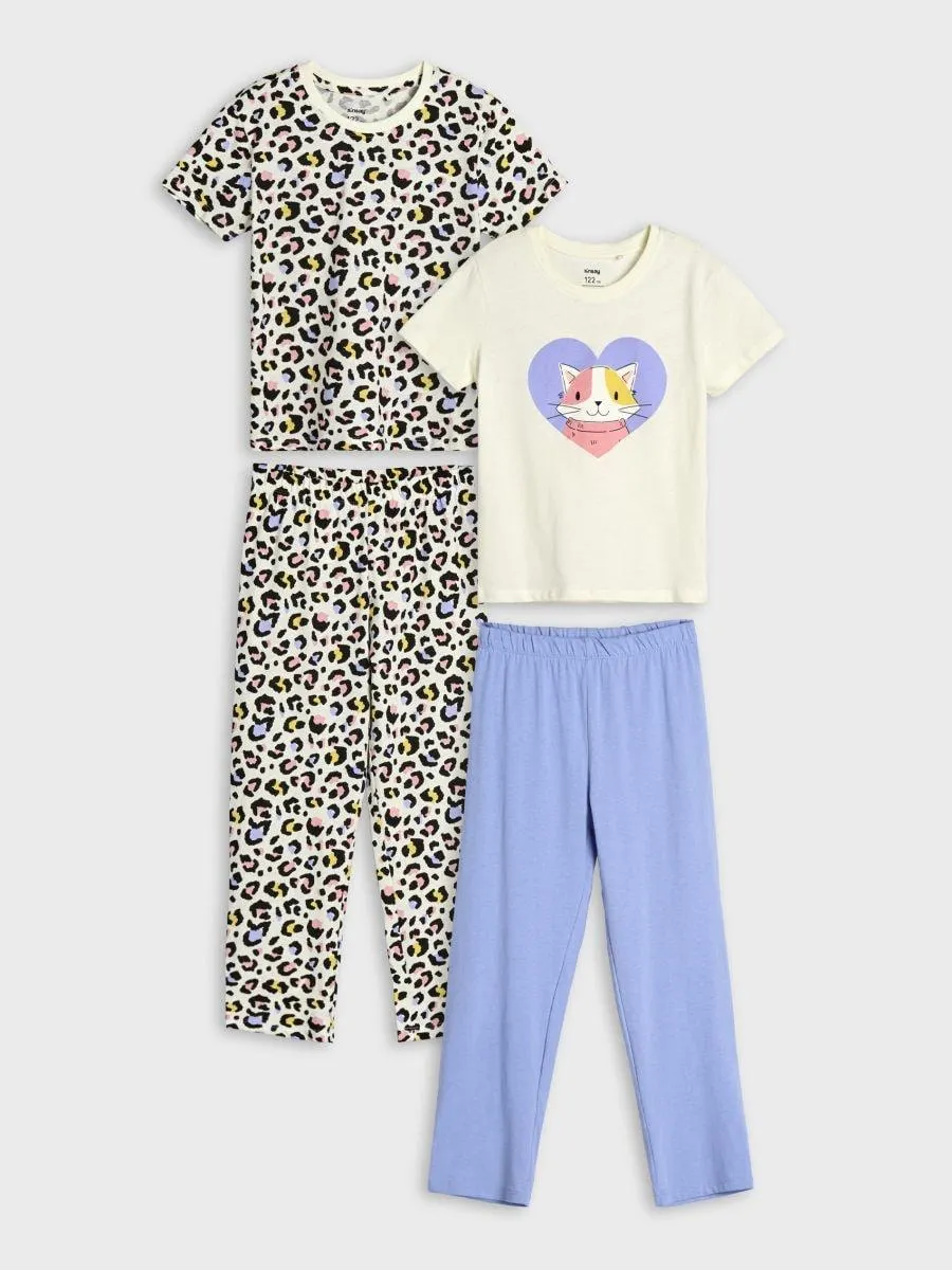 Set de 2 pijamale din bumbac