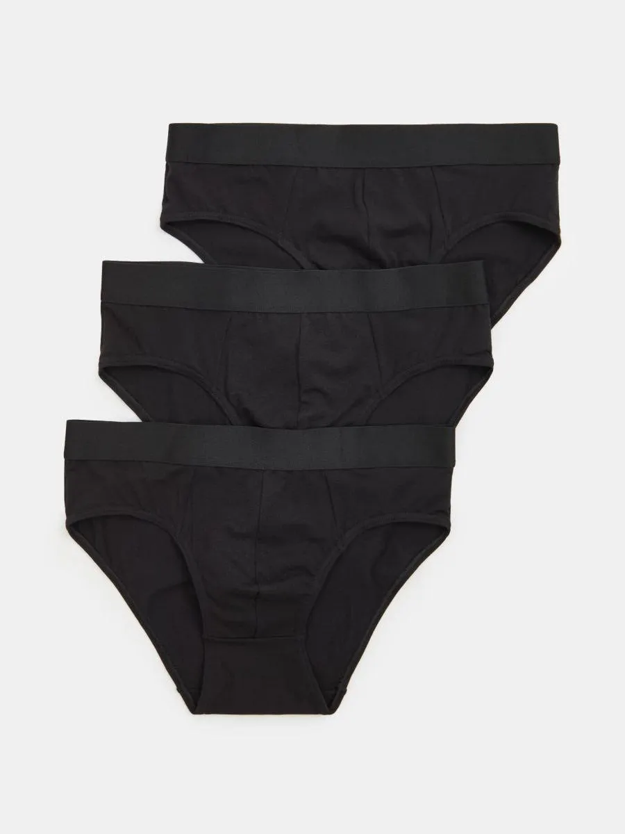 Set de 3 perechi de chiloți cu conținut ridicat de bumbac