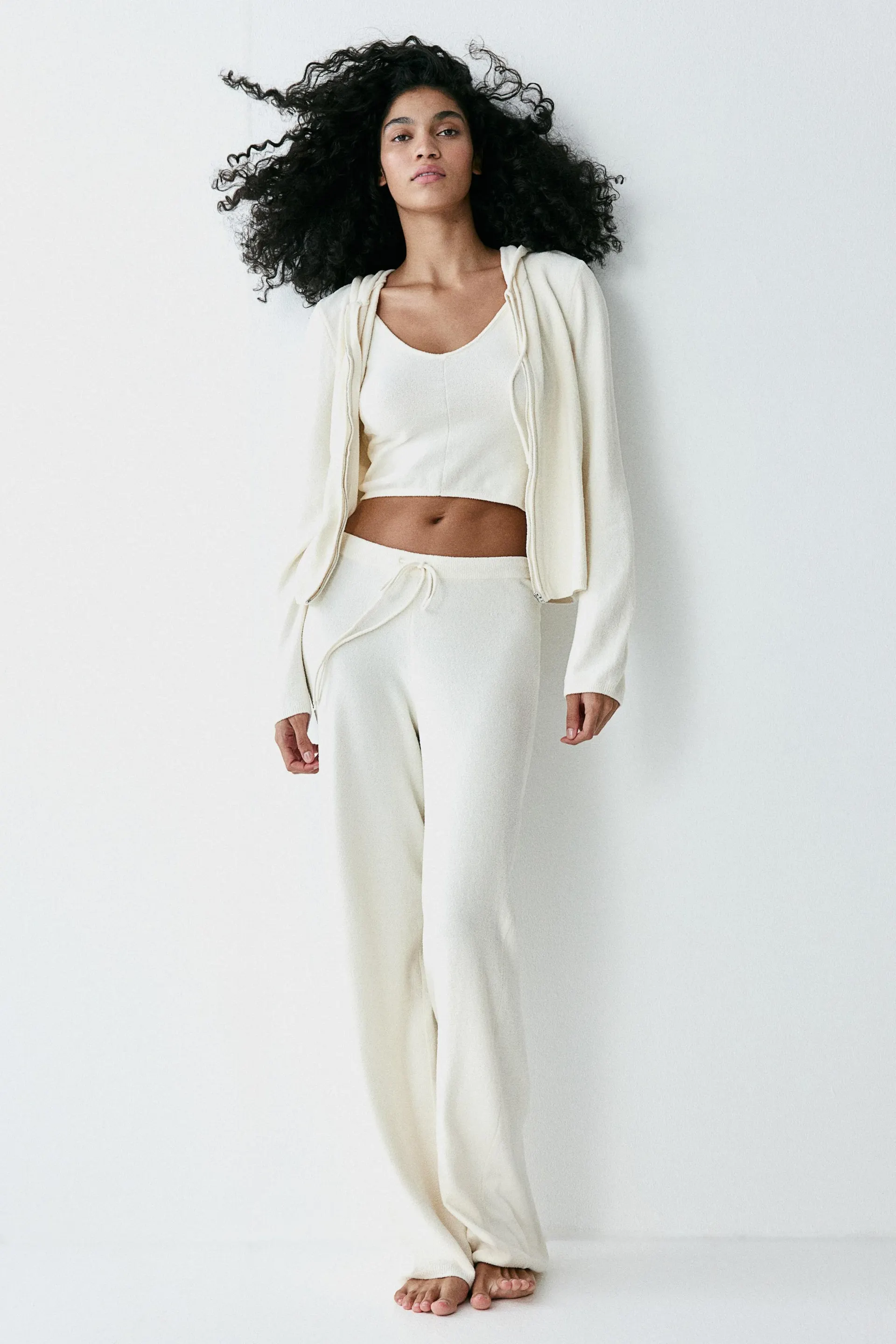 Jachetă din fir plușat cu fermoar