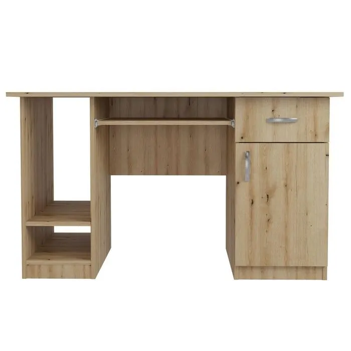Birou calculator cu sertare si dulap V498, stejar Evoke K365, 130 x 63 x 75 cm, 1C
