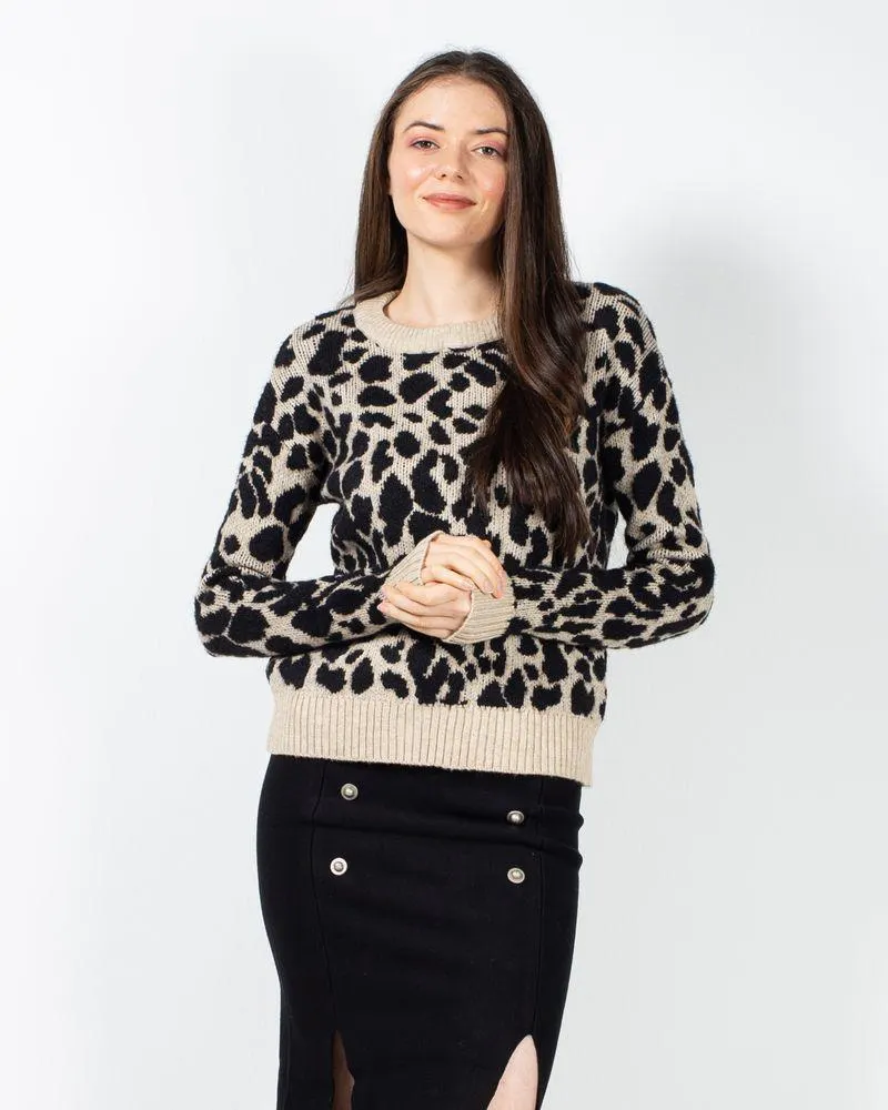 Pulover gros cu guler rotund 23MKF04173