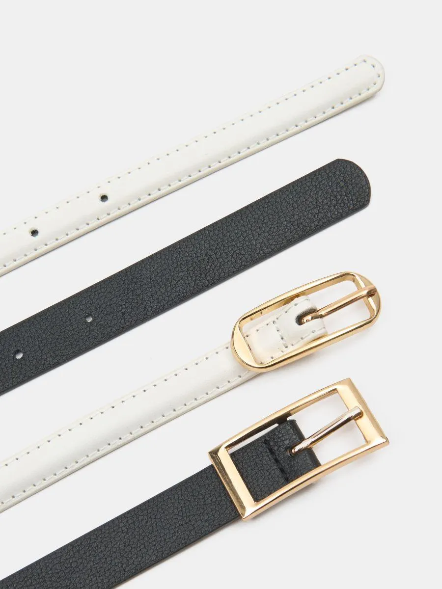 Curea cu cataramă aurie 2 pack