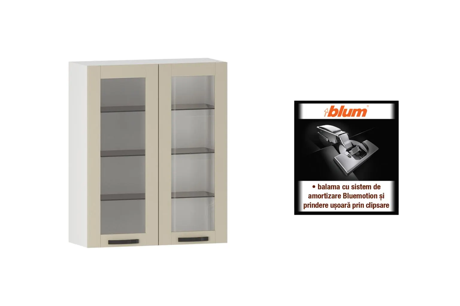 Suspendat cu vitrină L80/ H100