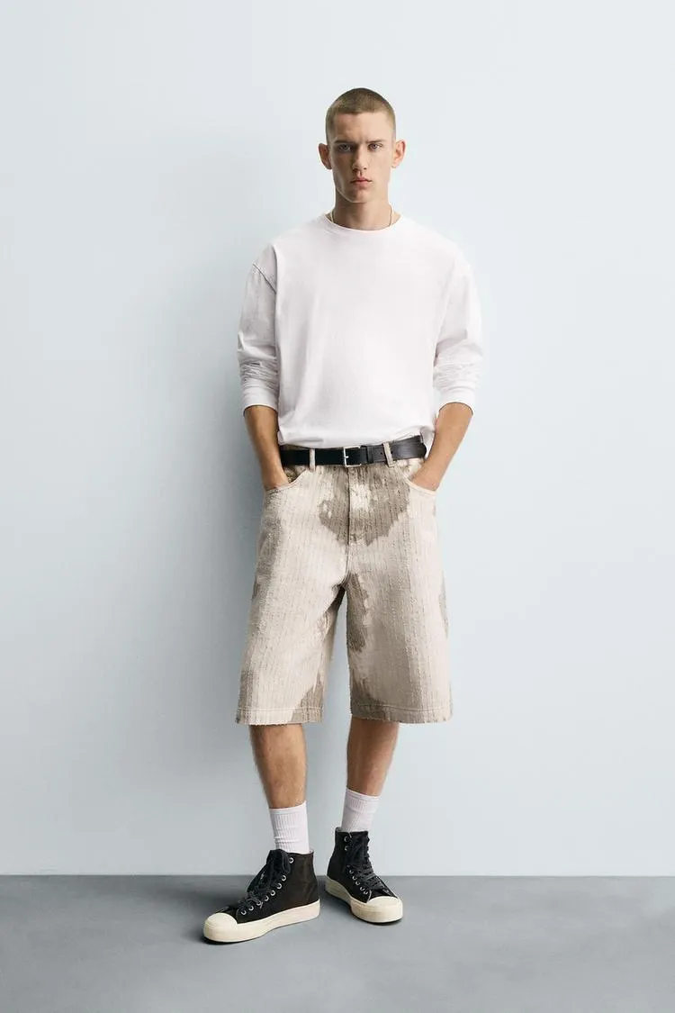 BERMUDE CU DUNGI TEXTURATE