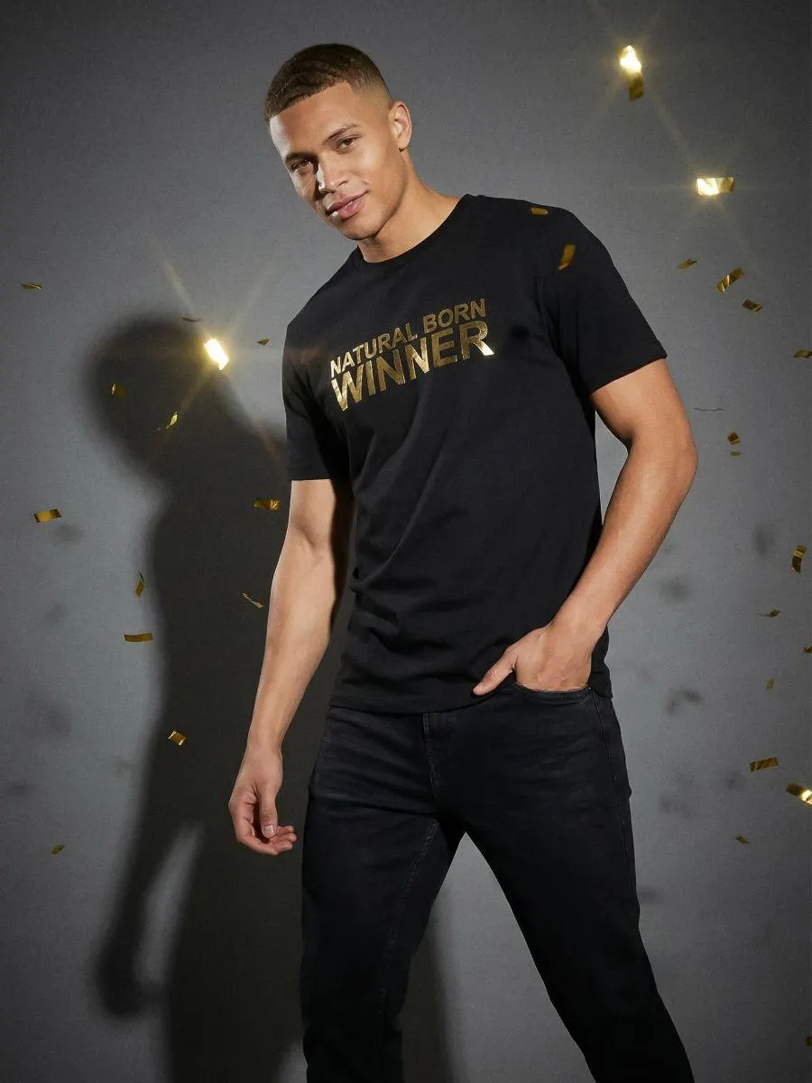 Tricou din bumbac cu inscripție