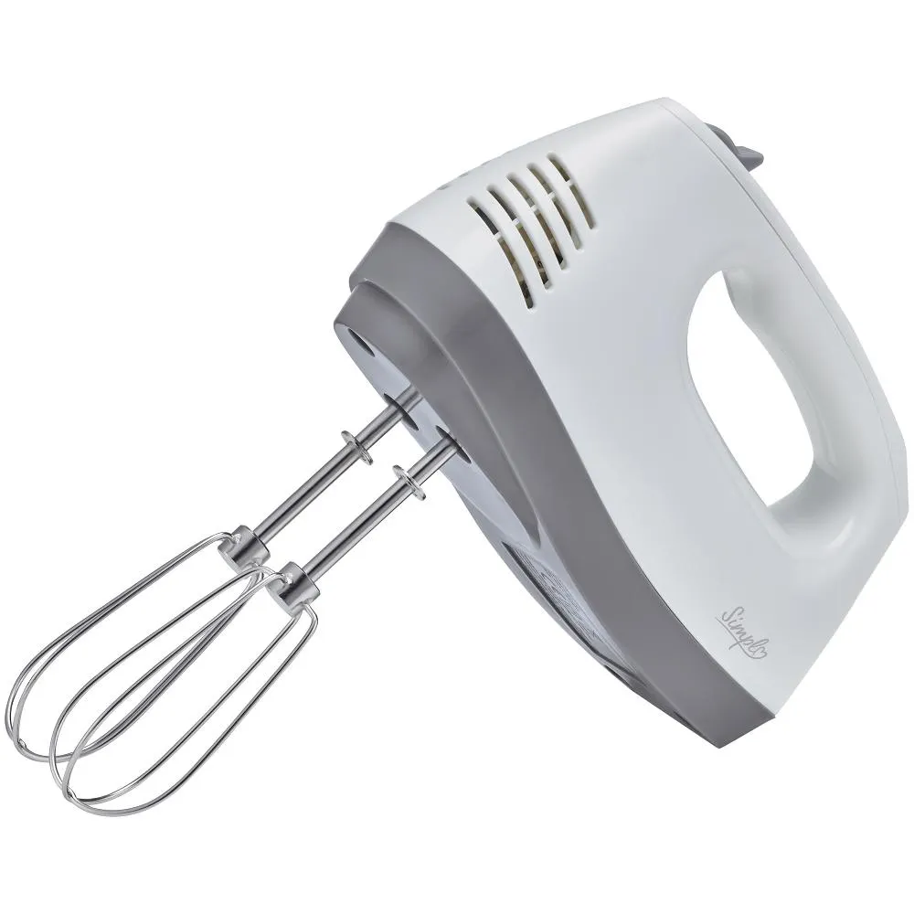 Mixer de mana SIMPL SHM150-24, 5 trepte de viteza, 150 W, Alb / Gri