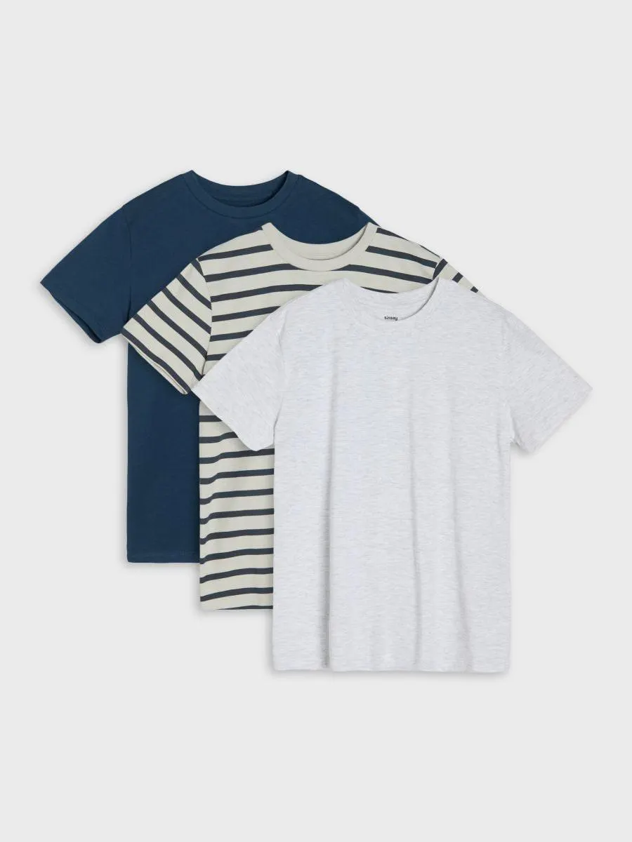 Set de tricouri din bumbac cu mânecă scurtă, 3 pack