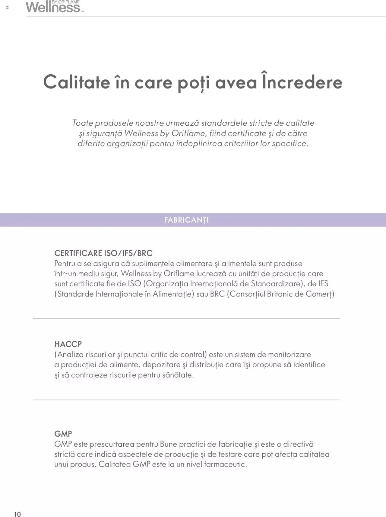 Catalog Oriflame catalog - Ghidul Wellness de la 28 septembrie până la 31 decembrie 2023 - Revista Pagina 10