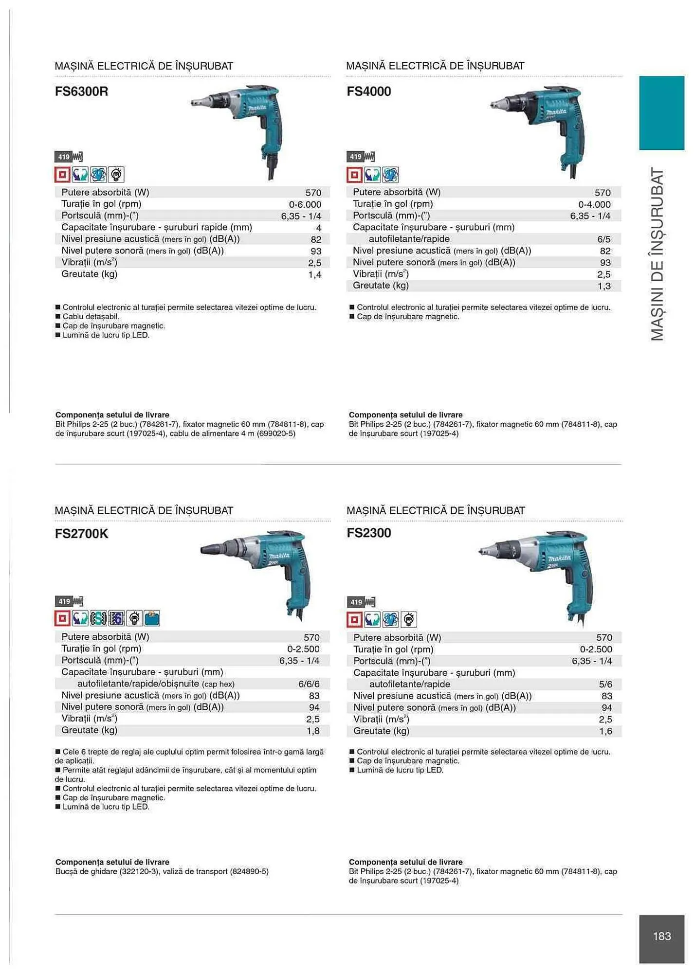 Catalog Makita catalog de la 1 ianuarie până la 31 decembrie 2023 - Revista Pagina 183