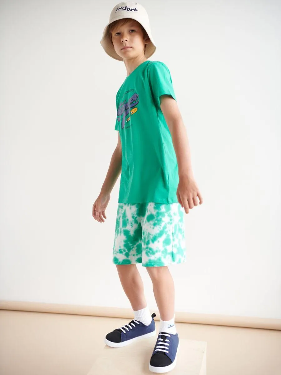 Pantaloni scurți cu efect tie-dye