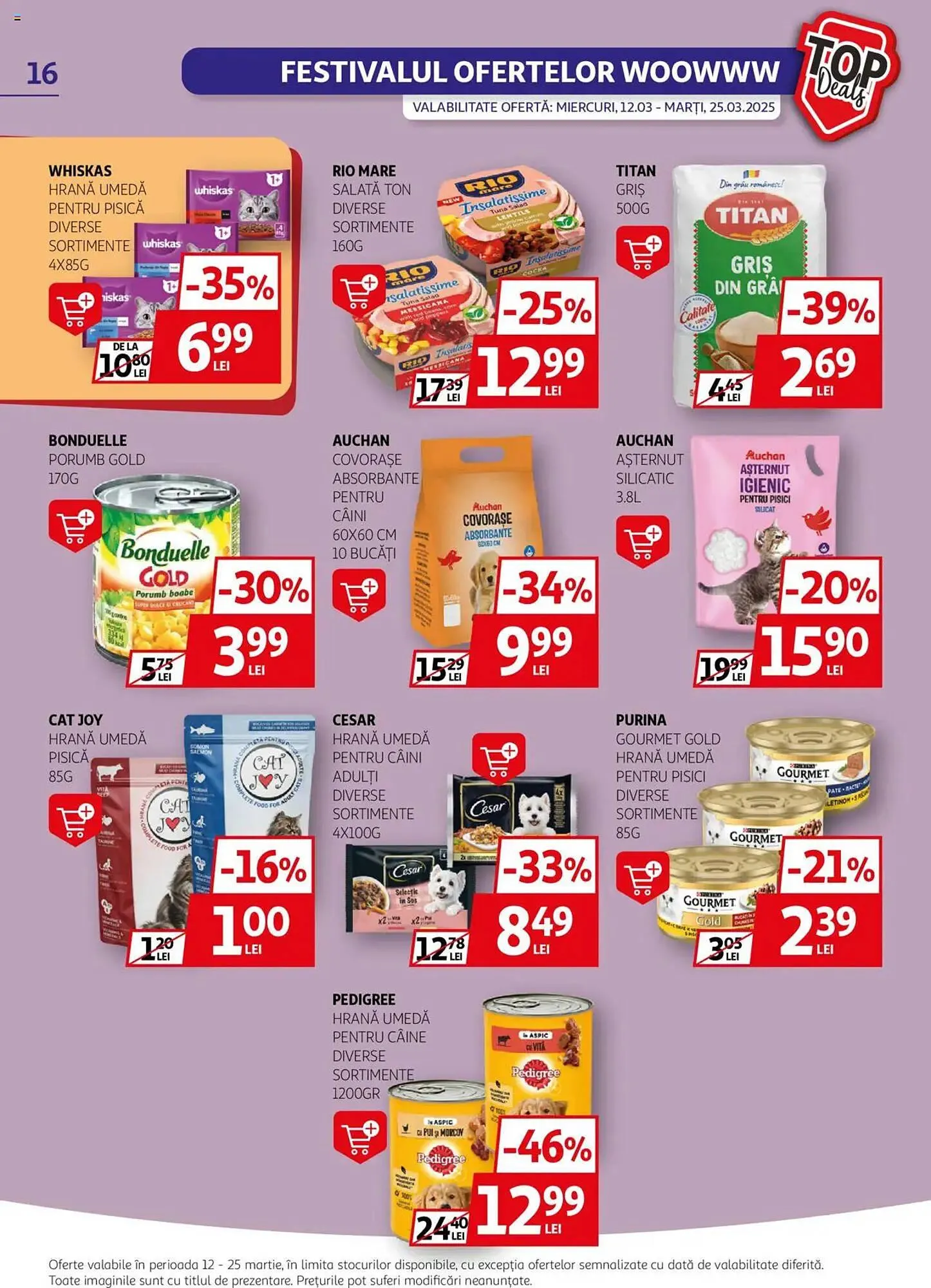 Catalog Catalog Auchan de la 12 martie până la 25 martie 2025 - Revista Pagina 16