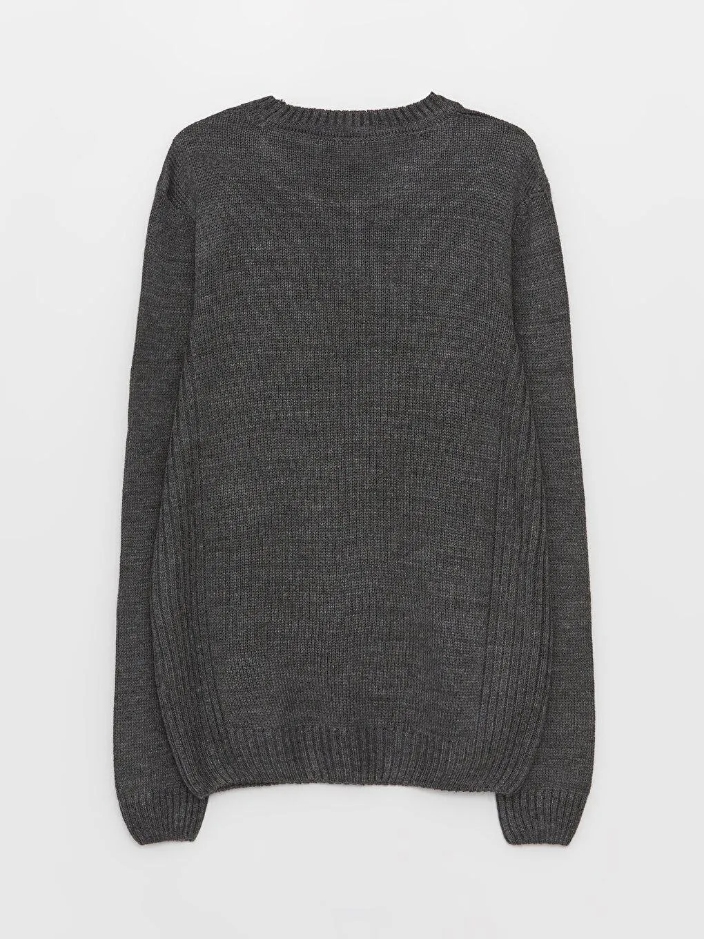 Pulover Tricotat Cu Mânecă Lungă, Cu Decolteu Rotund,Pentru Bărbați