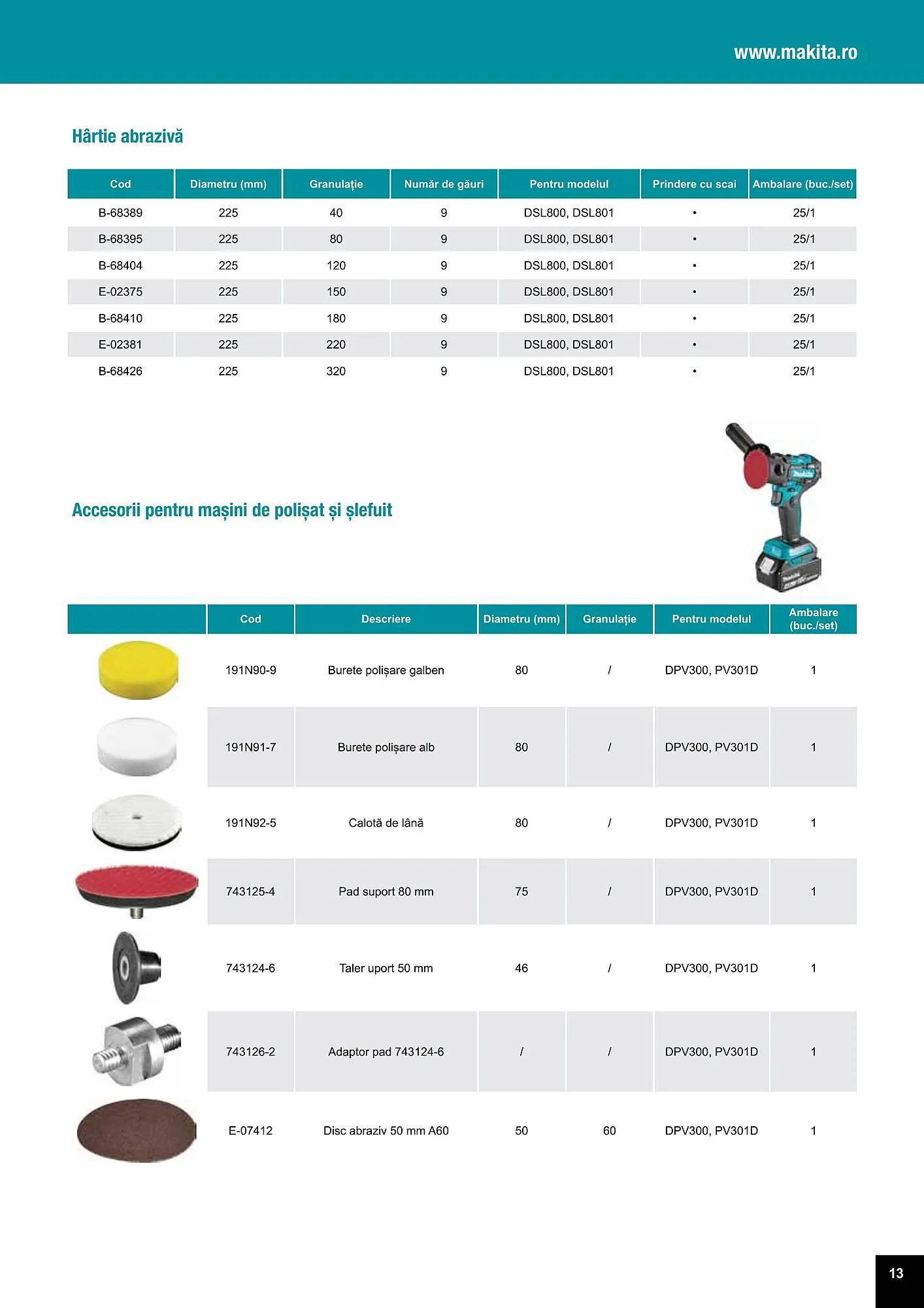 Catalog Makita catalog de la 27 iulie până la 31 decembrie 2023 - Revista Pagina 13