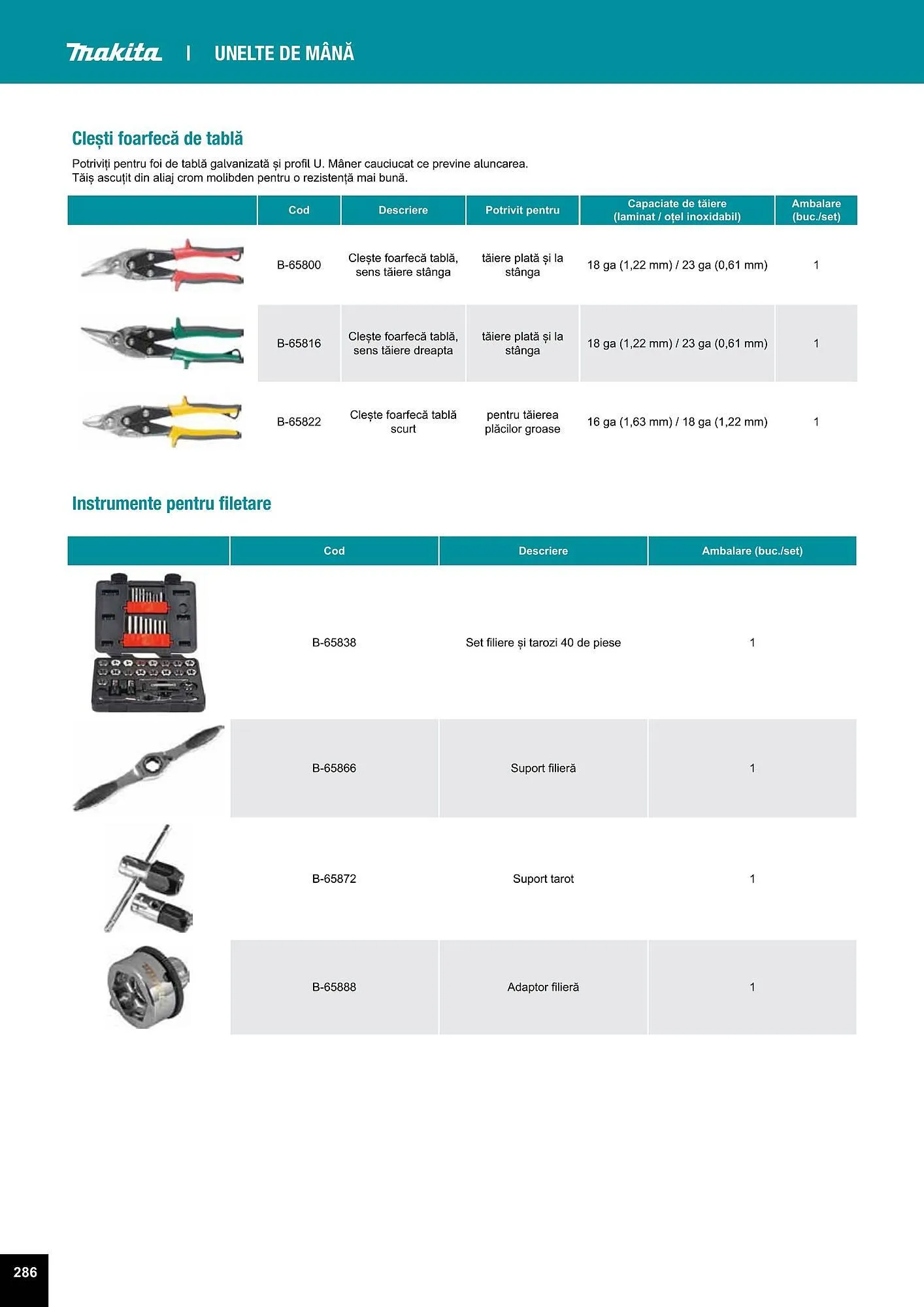 Catalog Makita catalog de la 27 iulie până la 31 decembrie 2023 - Revista Pagina 286