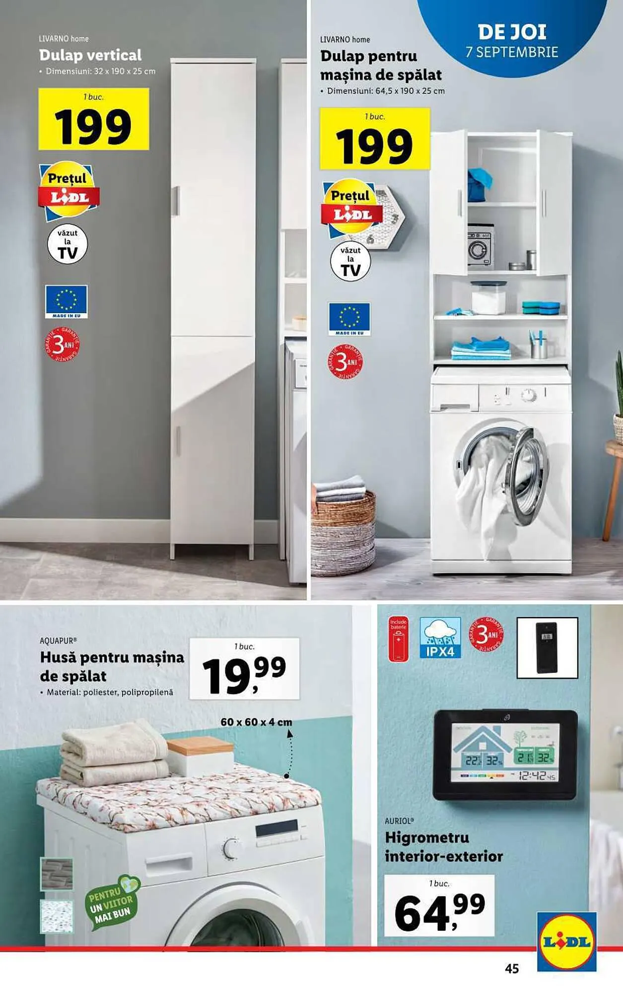 Catalog Lidl catalog de la 4 septembrie până la 10 septembrie 2023 - Revista Pagina 45