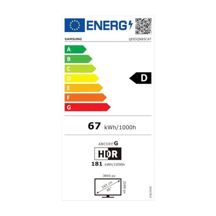 Televizor Smart Neo QLED, Samsung 65QN85C, 163 cm, 4K Ultra HD, HDR, Clasa D