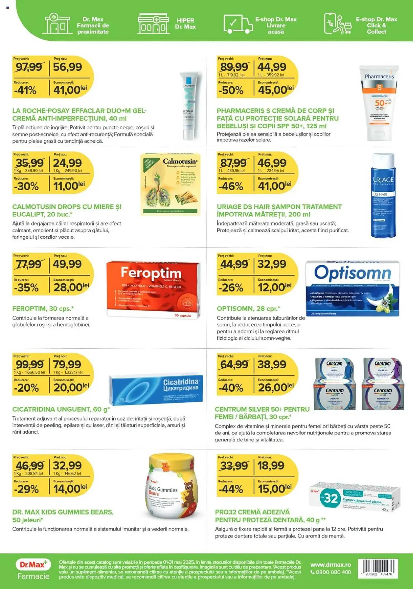 Catalog Catalog Dr.Max de la 1 mai până la 31 mai 2025 - Revista Pagina 8