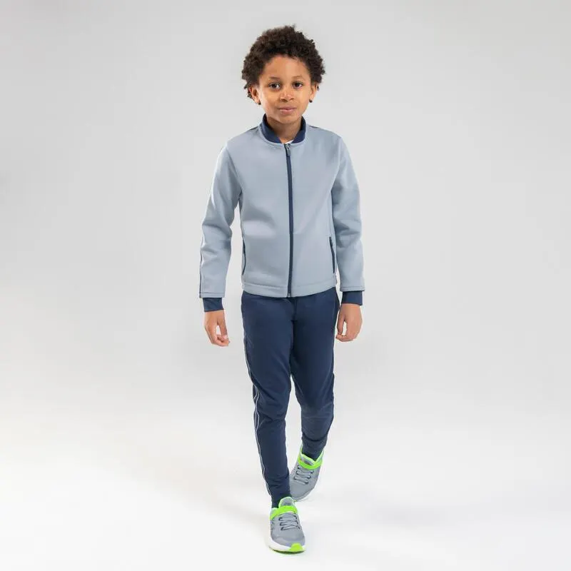 Bluză de trening S500 educație fizică călduroasă albastru băieți