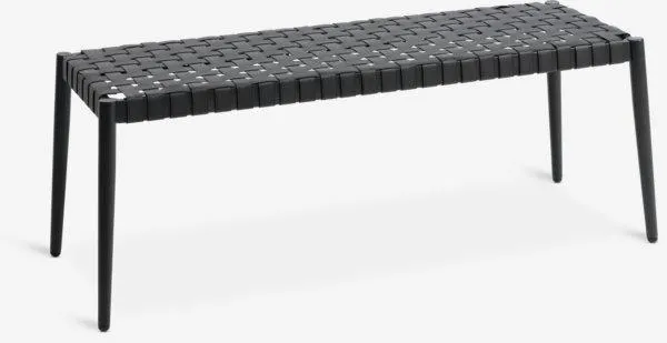 Bancă grădină EDDERUP 110x40 neagră