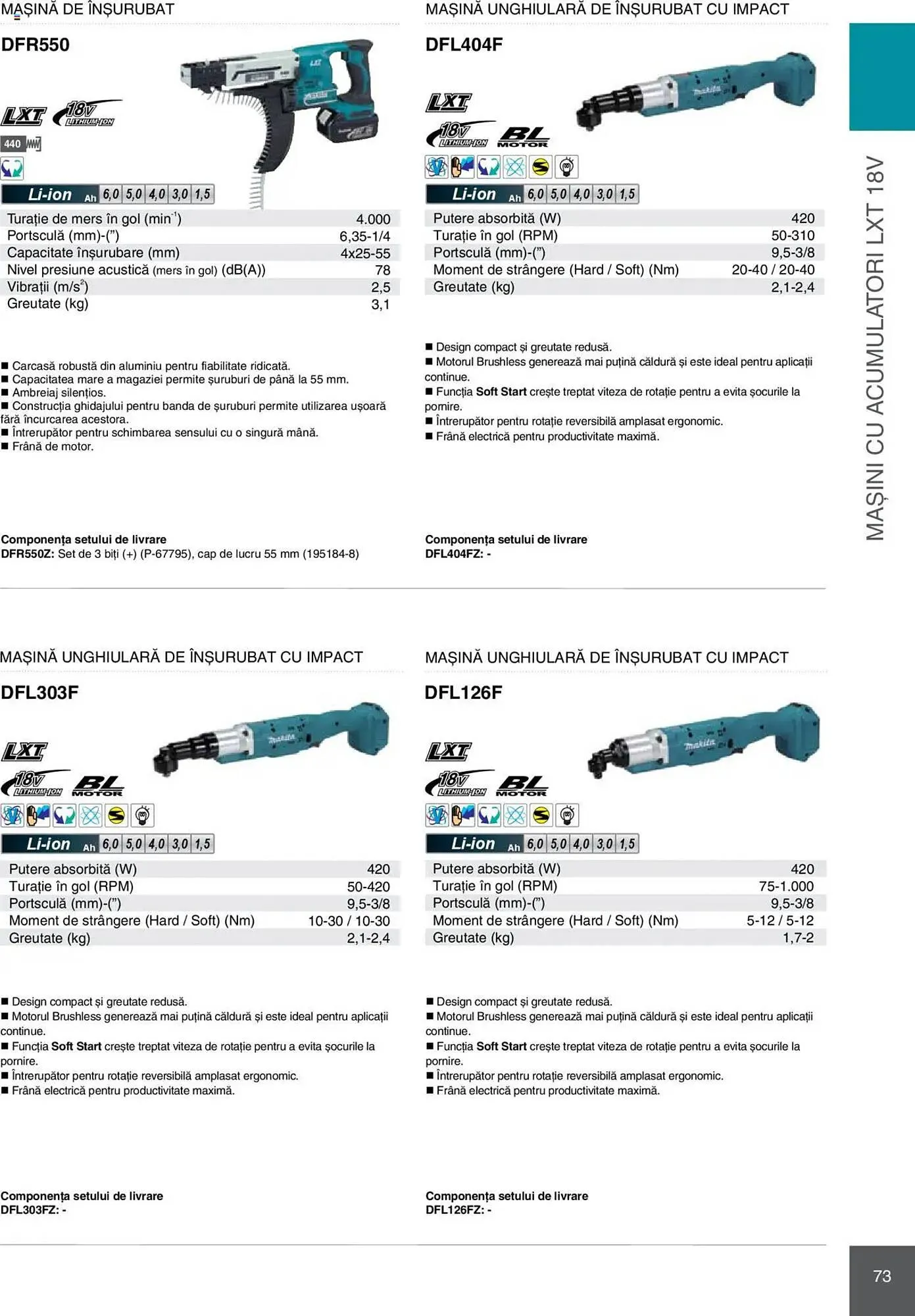 Catalog Catalog Makita de la 8 ianuarie până la 31 decembrie 2025 - Revista Pagina 73