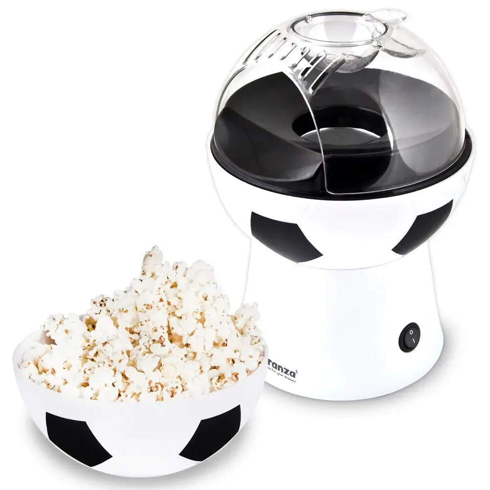 Aparat de popcorn Esperanza Kick, 0.27 litri, 1200 W, Alb / Negru
