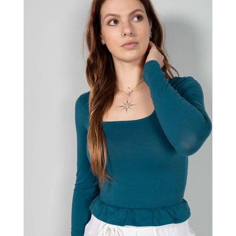 Bluza crop din bumbac cu maneca lunga 23MAY29030