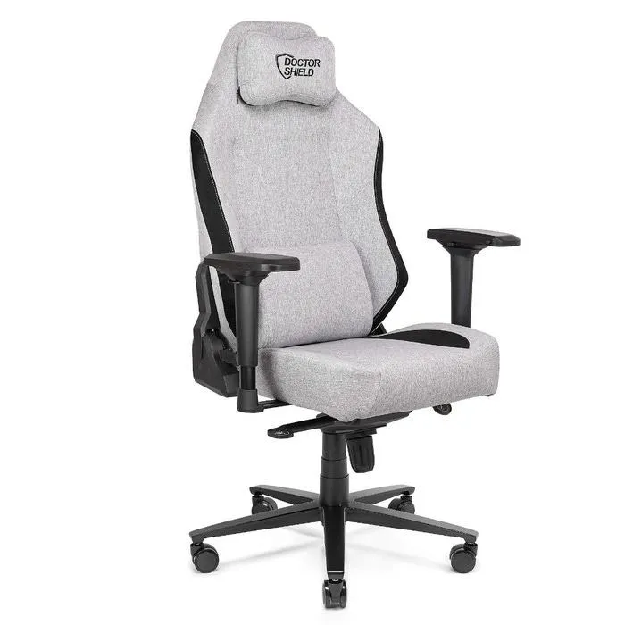 Scaun gaming Doctor Shield Capsule, rotativ, textil, gri, 1C