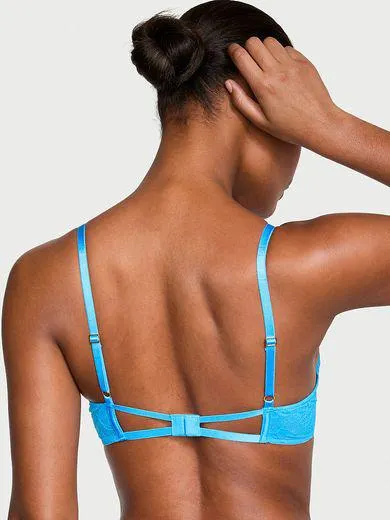 Sutien Demi cu anchior, fără căptușeală, din dantelă în formă de trandafir și inele aplicate