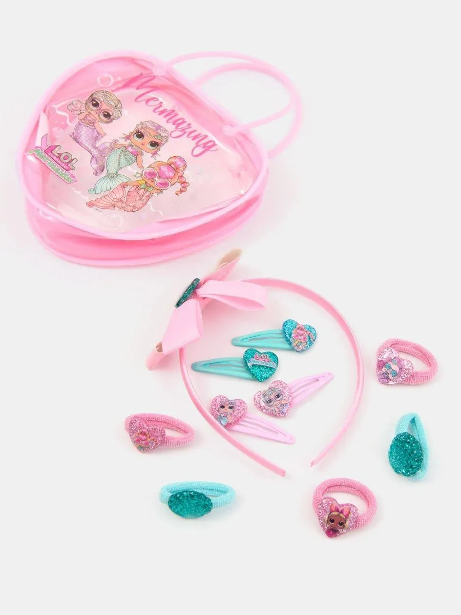 Geantă cu accesorii pentru păr 11 pachet de L.O.L Surprise