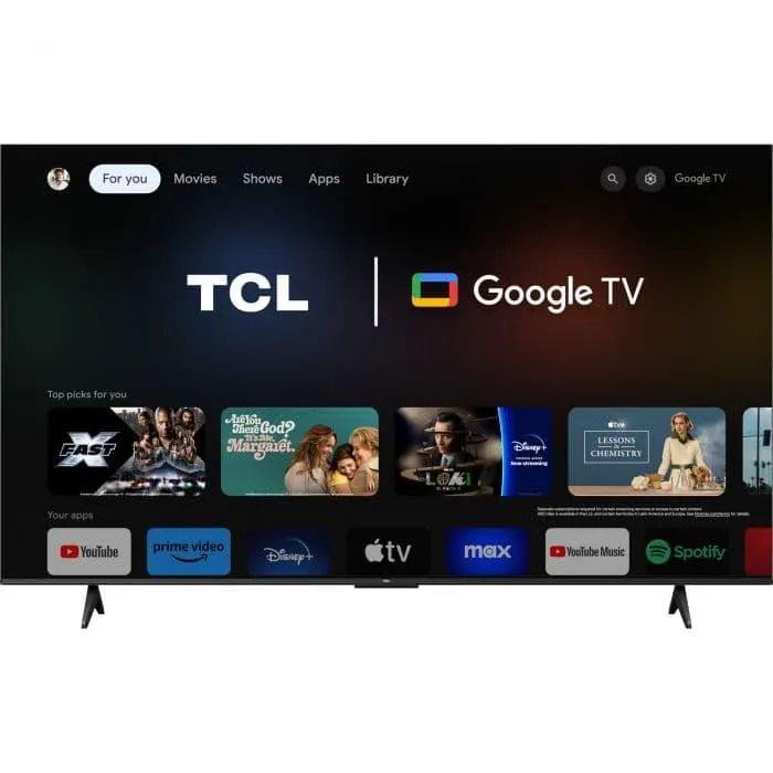 Televizor TCL LED 75V6B, 190 cm, 4K, Google TV, Amazon Alexa, Clasa E