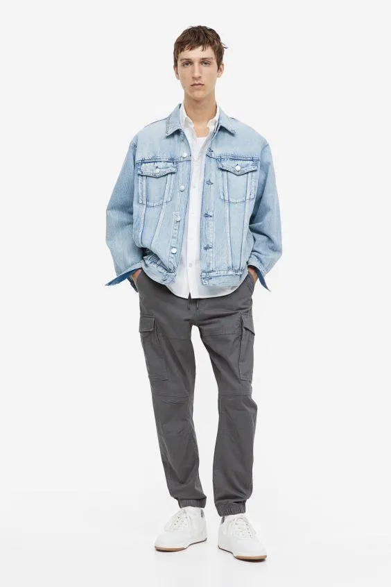 Pantaloni cargo tip jogging