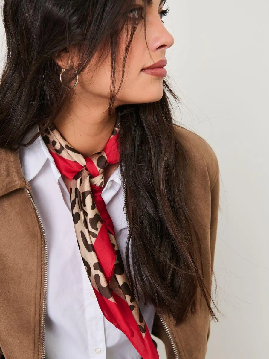 Eșarfă cu imprimeu animalier