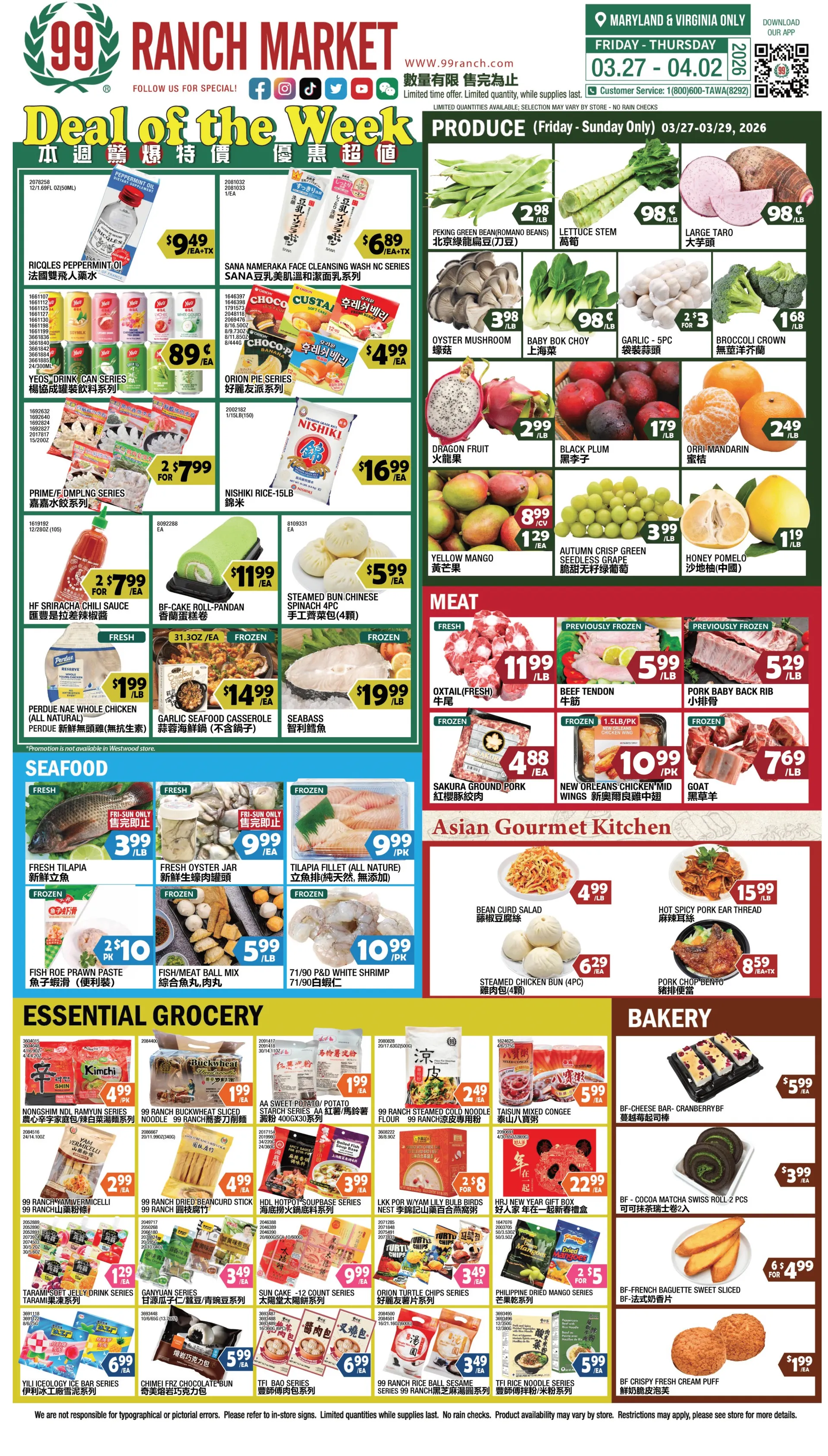 Weekly ad 99 Ranch Market weekly ads from March 27 to April 3 2026 - Page