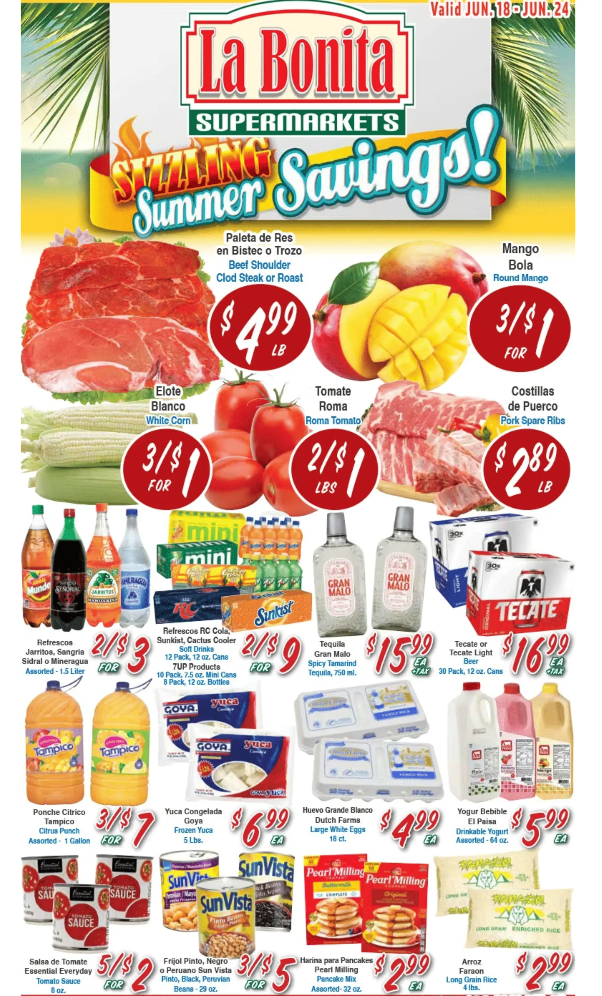 Weekly ad La Bonita Supermarkets weekly ads from June 18 to June 25 2025 - Page 1