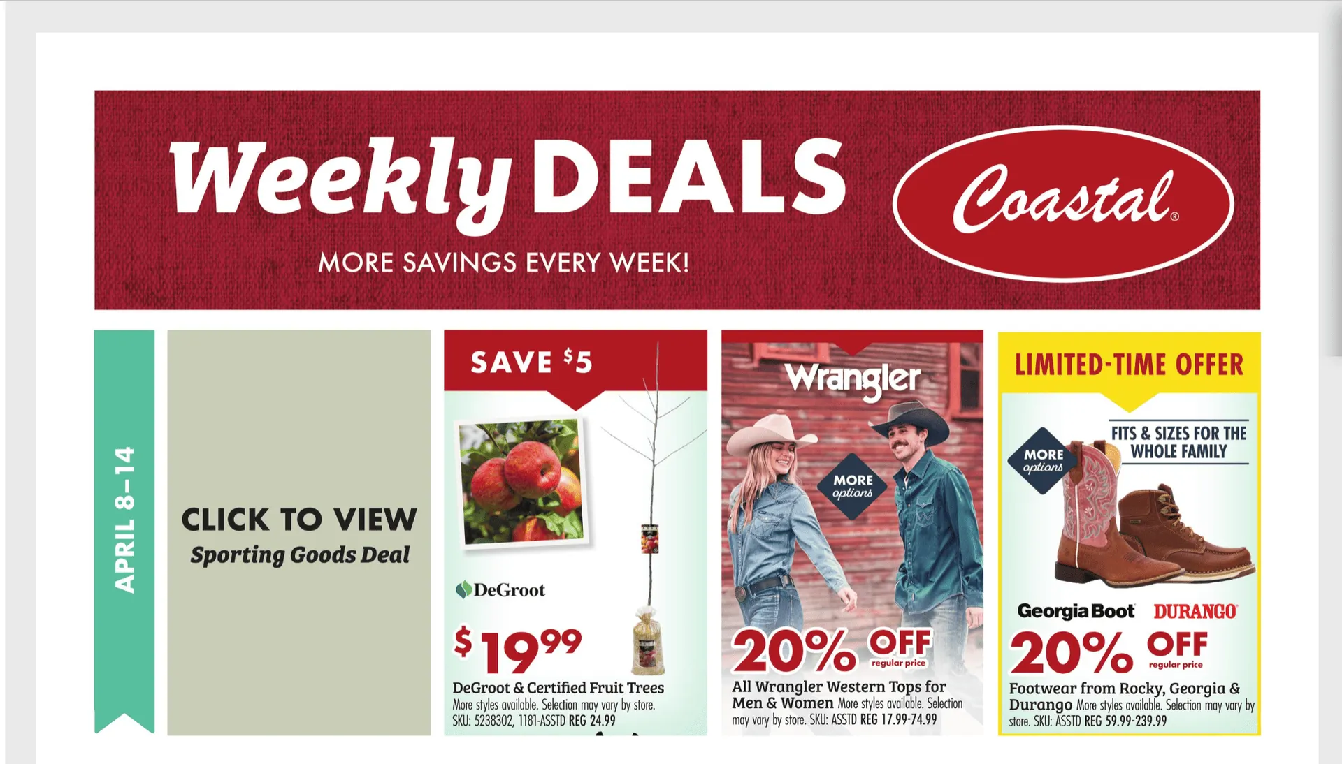 Weekly promotion Weekly ads spanning from April 8 to April 12 2026 - Page 1 for Catalogue 365