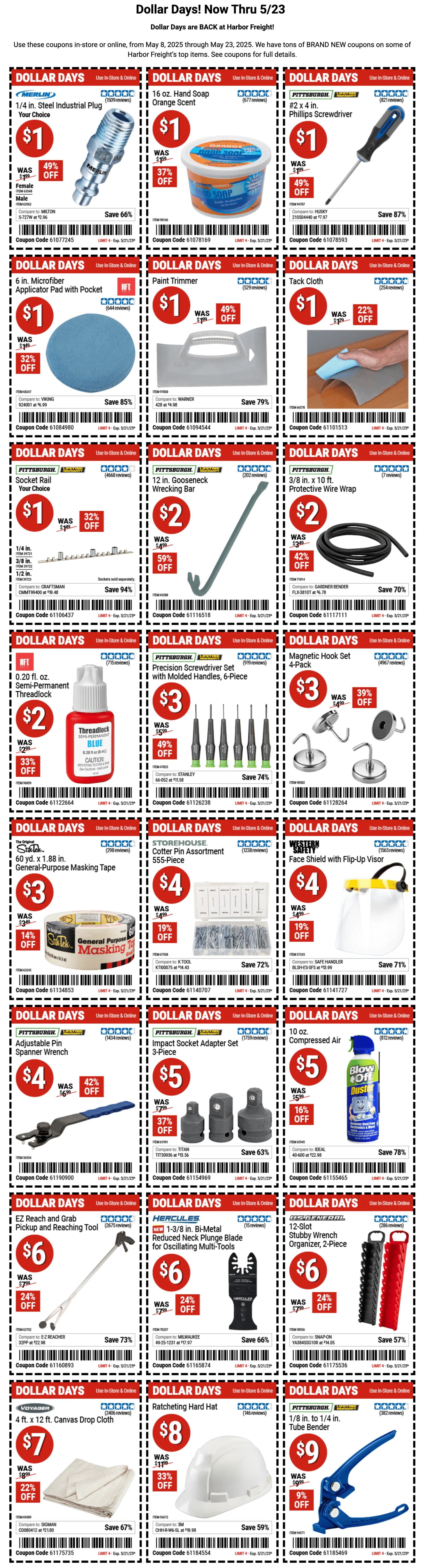 Weekly ad Harbor Freight Sales from May 8 to May 23 2025 - Page 1