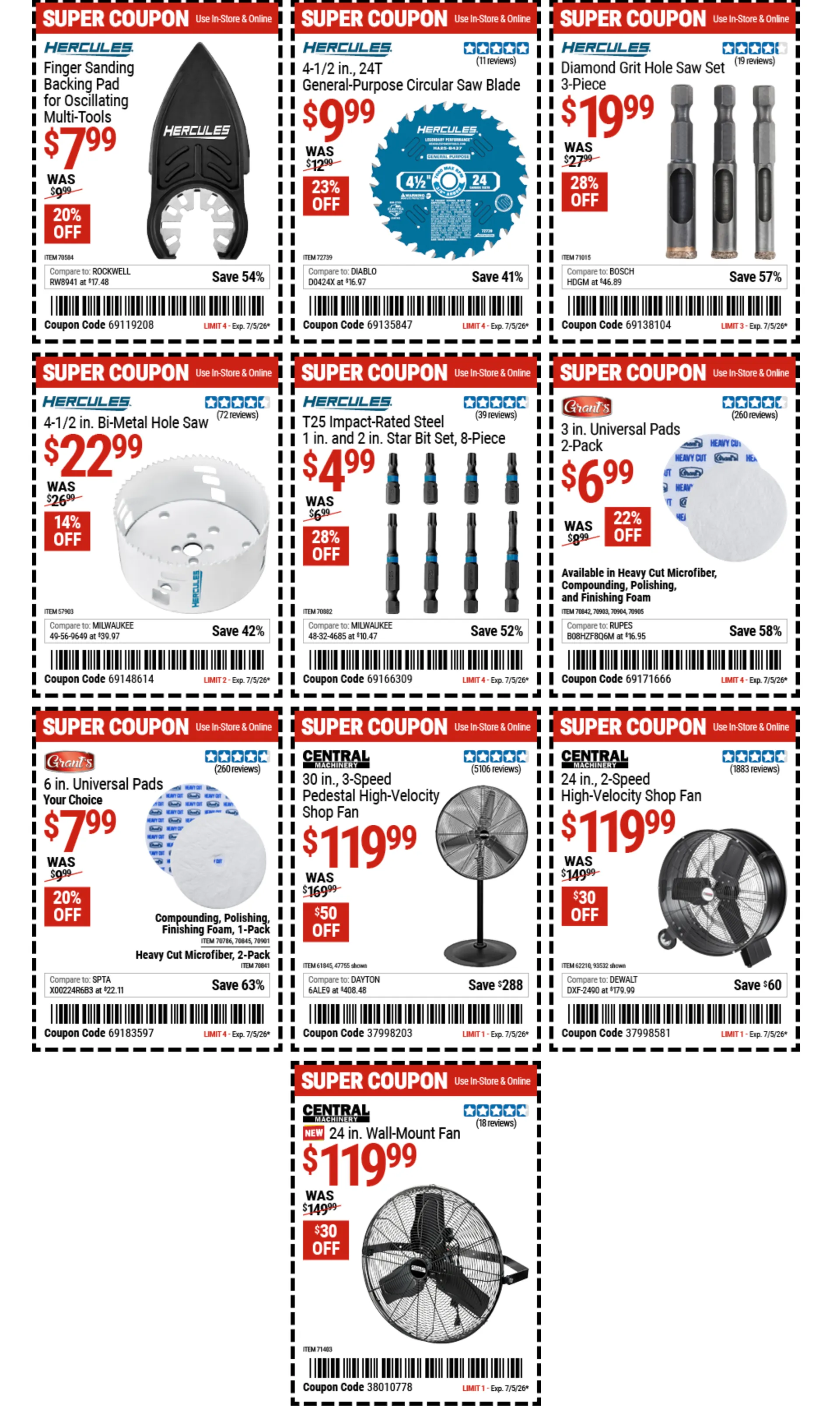 Weekly ad Coupons harbor freight from June 22 to July 5 2026 - Page 4
