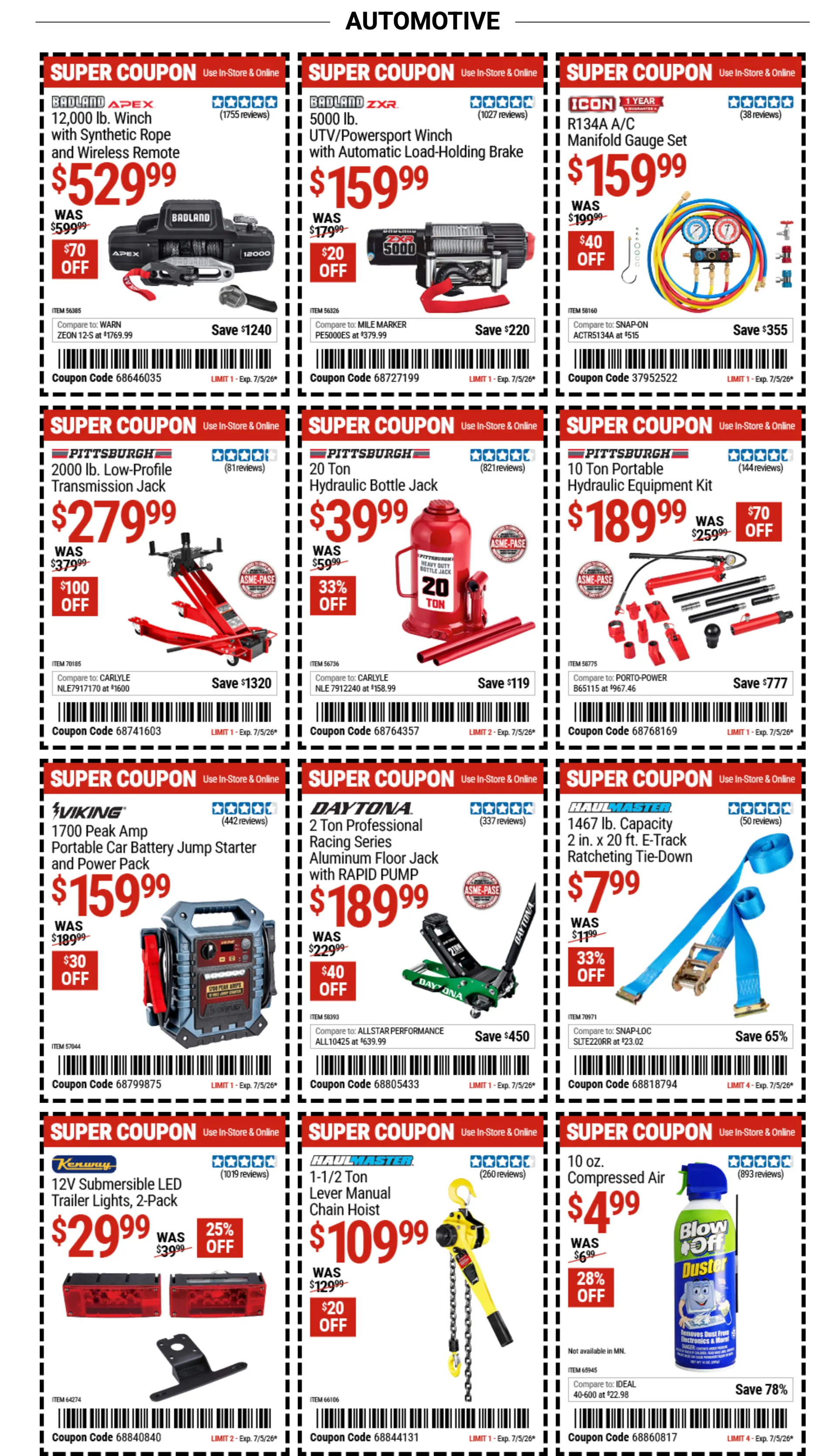 Weekly ad Coupons harbor freight from June 22 to July 5 2026 - Page 7