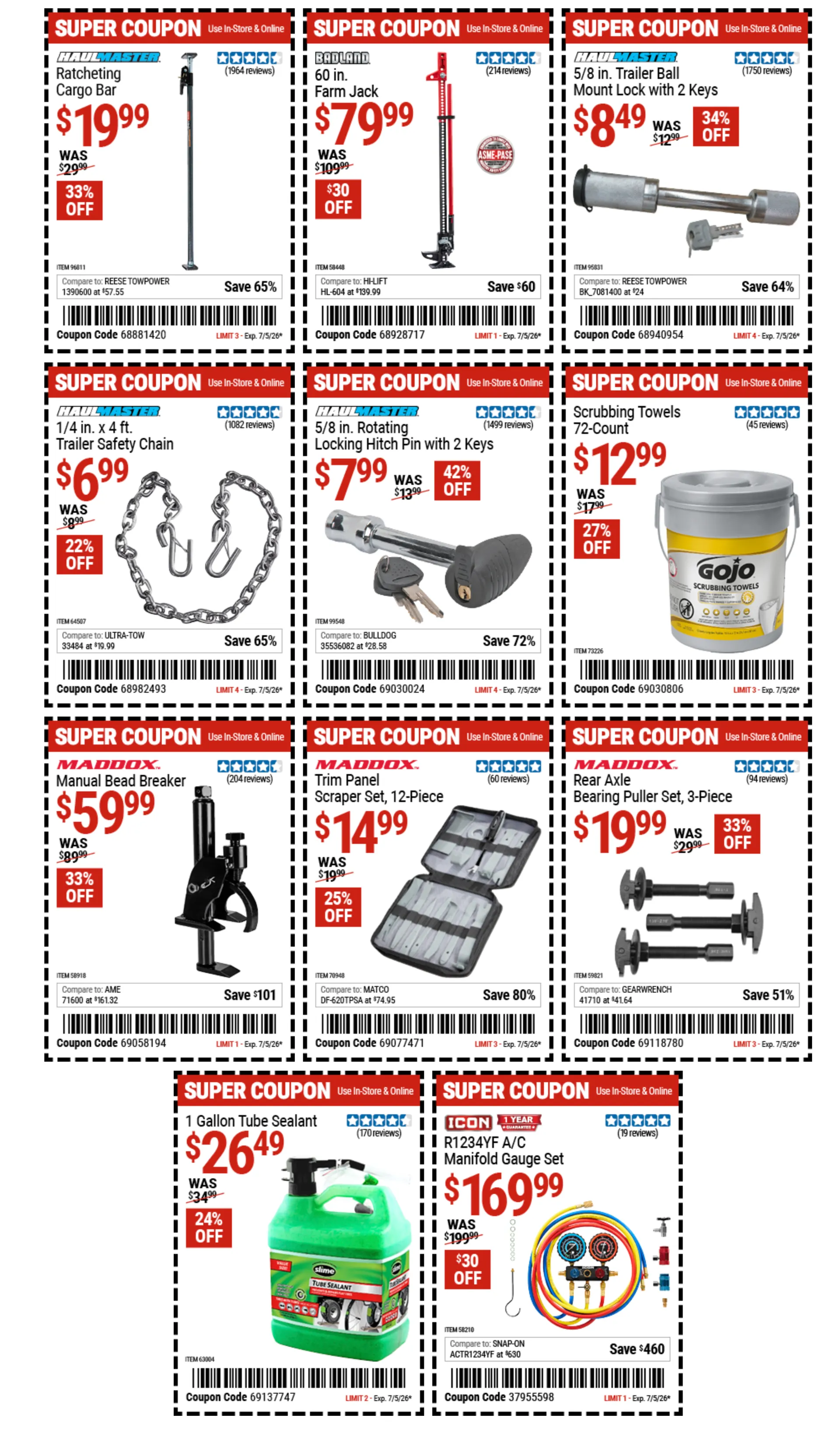 Weekly ad Coupons harbor freight from June 22 to July 5 2026 - Page 6
