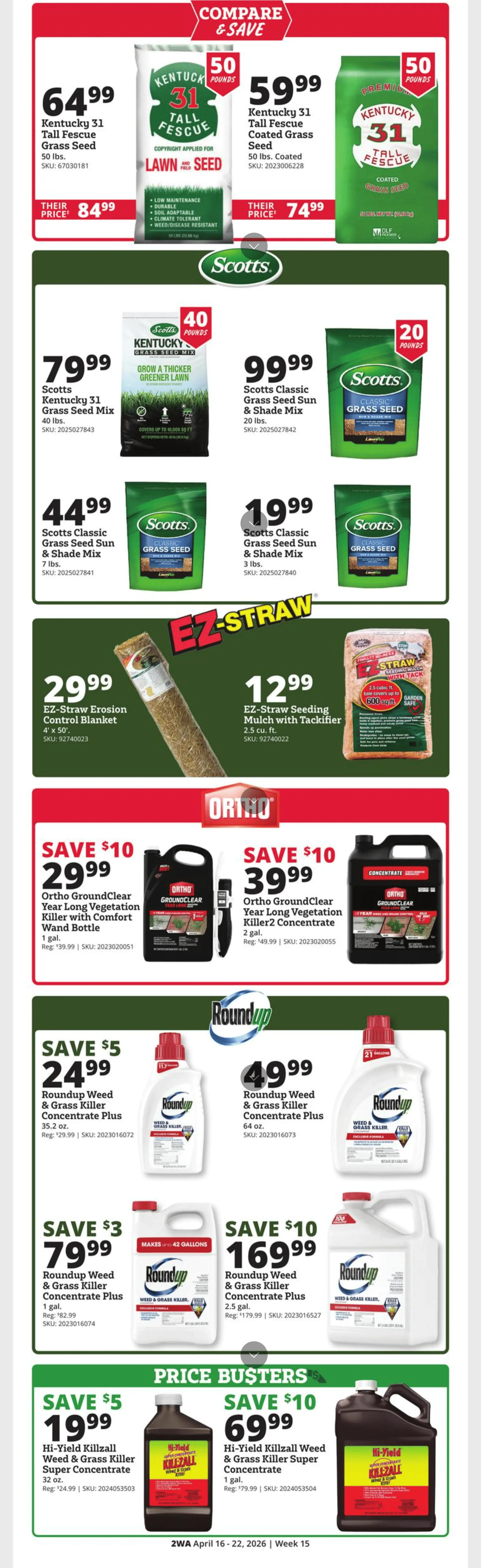 Weekly promotion Rural King weekly ads spanning from April 16 to April 22 2026 - Page 2 for Catalogue 365
