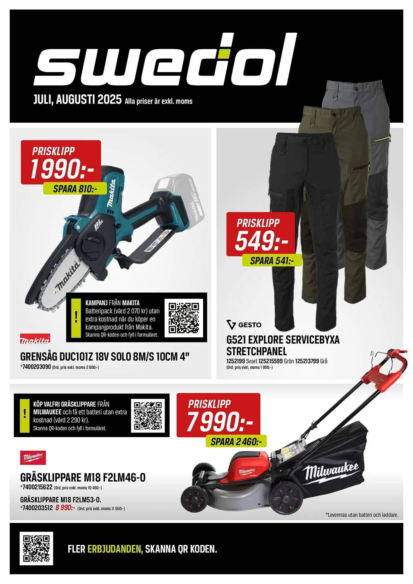Swedol reklamblad från 1 juli till 31 augusti 2025 - Reklamblad sidor 1